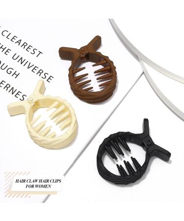 Brinie Small Hair Clips - Pack of 3 | High Ponytail Jaw Clips for Women and Girls | Acrylic Hair Claw Clips for Nonslip Hairstyling - Buy Online on GoSupps.com