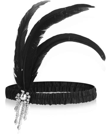 Molain 1920s Flapper Headband Halloween Party Feather Crystal Headband 20's Headpiece Accessories for Women Gatsby Costume Theme Party Cocktail Party Hair Accessories for Women Style B - Buy Online on GoSupps.com