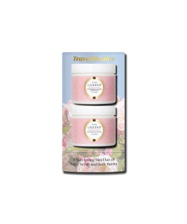 LaLicious Sugar Kiss Travel Besties Set - 2-Piece Gift Set Includes Travel-Size Whipped Sugar Scrub & Hydrating Body Butter - Moisturize  Hydrate & Nourish Skin