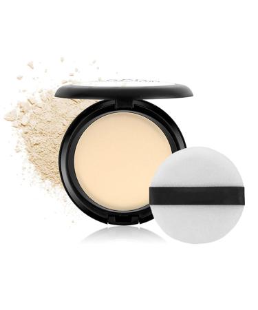 Oil Control Facial Powder-Matte Smooth Setting Powder Waterproof Long-Lasting Setting Powder for Face Show Soft Focus Finish Flawless Lightweight Face Cosmetics (Classic Lvory)