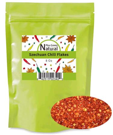 Authentic Sichuan Chili Flakes 8 Ounces, Medium Hot, Szechuan Crushed Red Pepper Flakes Bulk, Essential Spice Seasoning for Making Kimchi, Chili Oil, Stir-fry, Pizza, Salads, and Tacos Medium Hot 8 Ounce (Pack of 1)