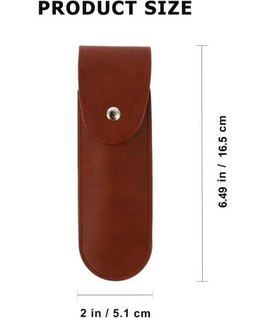 Exceart PU Leather Razor Case - Travel Sheath for Safety Razors | Embroidered Ladies Shaving Bag - Buy Online on GoSupps.com