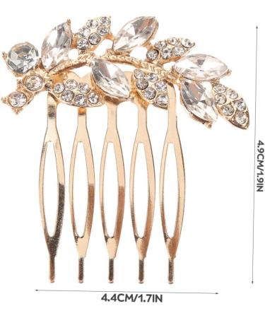DOITOOL rhinestone headpiece hair accessories Miss women's manual Clip girl wedding rhinestone hair comb Metal Japanese and Korean hair accessories for wedding Fashion - Buy Online on GoSupps.com