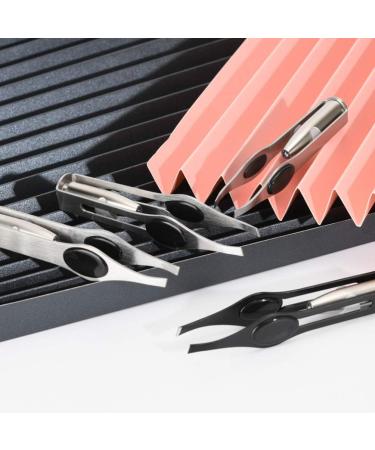 SOLUSTRE Eyelash Extension Tweezers Set with LED Light - Stainless Steel Beauty Tools for Men's Grooming and Facial Hair Removal - Buy Online on GoSupps.com