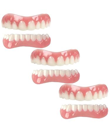 Xzlzmd pebble dentures cosmetic veneer teeth prosthesis immediate repair cracked or missing teeth prosthesis reversible for a perfect smile 3 pair
