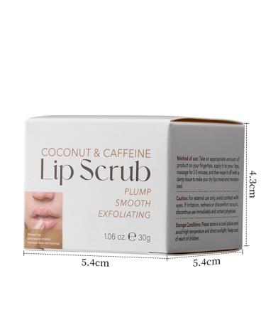 ACSUSS Natural Lip Scrub Exfoliator: Gentle Dry Skin Remover for Soft Smooth and Hydrated Lips Coconut Coffee One Size One Size Coconut Coffee - Buy Online on GoSupps.com
