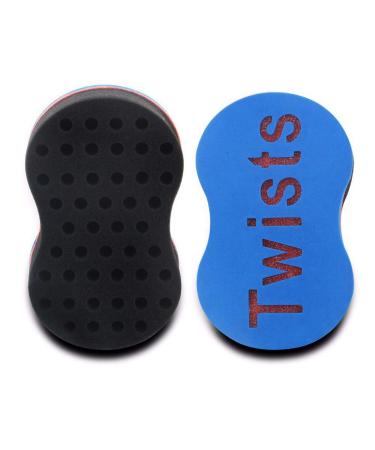 Nicoone 2 PCS Hair Sponge Brush Large Holes Sponge for Hair Twists Afro Coils Curling Brush for Home and Barber