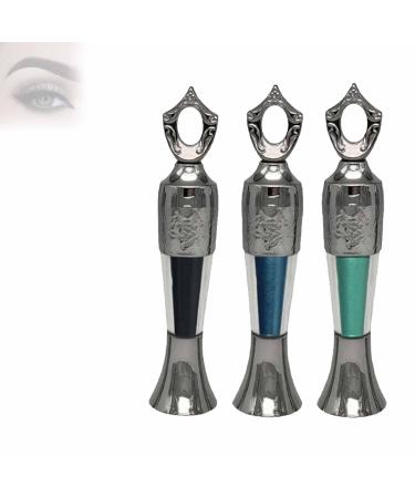 Kohl Powder Eyeliner Kohl Liner Kohl Eyeliner Kohl Eyeliner Handmade 100% Natural Eyeliner in Powder Form for Women (Black+Blue+Green)
