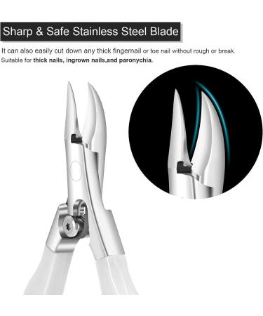 Professional Toe Nail Clipper for Ingrown and Thick Toenails - Stainless Steel Podiatrist Nipper with Sharp Blades, Easy Grip Handle, and Lock - Seniors' Pedicure Tool - Buy Online on GoSupps.com