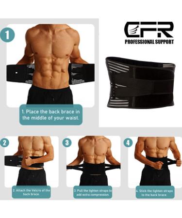 ZWEBY Back Support Belt - XL Lumbar Support Brace for Pain Relief & Sciatica Relief for Men & Women - Buy Online on GoSupps.com