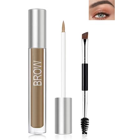 Tinted Brow Gel- Brunette Tinted Thickening Eyebrow Gel Brow Fast Sculpt Volumizing Eyebrow Glue Waterproof Long-Lasting Transfer-Proof Eyebrow Mascara Makeup with Brow Tool & Brush (0.106 Oz)-04# 04# Brunette