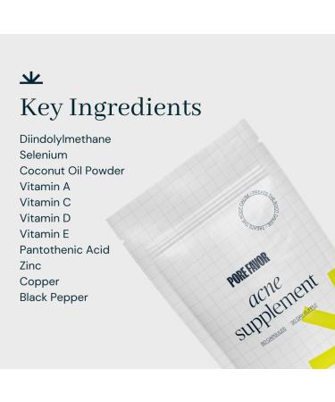 Pore Favor Skin Support Supplement with DIM Zinc Vitamins A C D E and Selenium Wellness Formula for Men and Women Helps Maintain Balanced-Skin and Overall Complexion Once-Daily Capsules - Buy Online on GoSupps.com