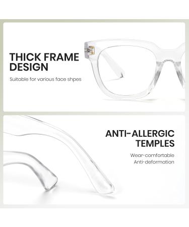 Buy Cyxus Blue Light Blocking Glasses - Square Chic Preppy MultiColor Frame for Women & Men - Clear 8153-1 | International Shipping Available - Buy Online on GoSupps.com