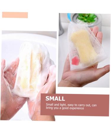 Baluue 2pcs Foaming Net Soap Savers for Bar Soap African Wash Net Soap Foaming Bag Bubble Pe White 21x14x0.2cm White - Buy Online on GoSupps.com