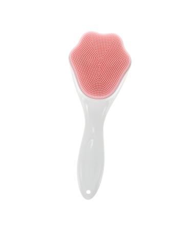 Healeved Silicone Face Brush Facial Clean Brush Face Cleansing Brush Silicone Brush Face Brush Cleansing Deep Cleaning Brush Face Facial Cleansing Tool Brush Face Scrubber 15.3x5.2cm Pink