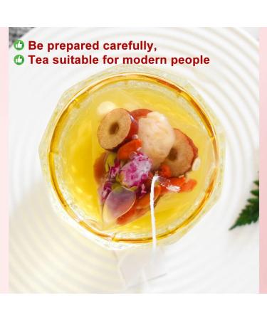 100% Pure Natural Herbal Tea Ginseng Longan Goji Tea Bag 300g/10.58oz (6g*50bags) Ginseng laurier Goji rond cassonade haricots rouges arachides sans caf ine sans additifs sans OGM - Buy Online on GoSupps.com