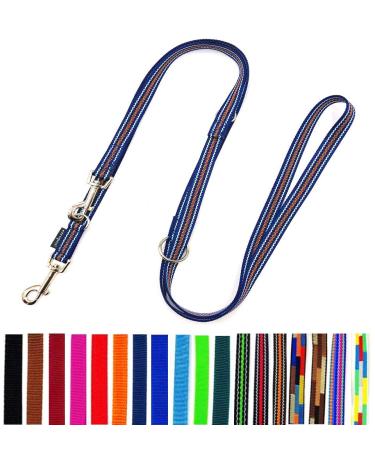 Dog linen duplicate 2m / 2.40m / 2.80m / 3.50m / 5m dogs 20mm / 25mm (Africa (marine-brown-light blue) 20mm 5m) Africa (marine-brown-light blue) 20mm 5m