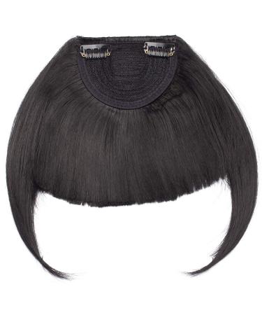 SEGO Clip-in Pony Hairpiece Extensions - Realistic Dark Black Fringe Bangs One Piece Front Hair Extension for International Shipping - Buy Online on GoSupps.com
