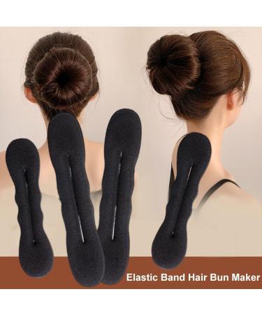 7pcs Hair Bun Maker Bun Makers for Hair Magic Bun Hair Donut Black Small Hair Doughnut Maker Sponge Hair Foam Hair Updo Tools Hair Style Hair Styling Accessories for Girls Women(Black) - Buy Online on GoSupps.com