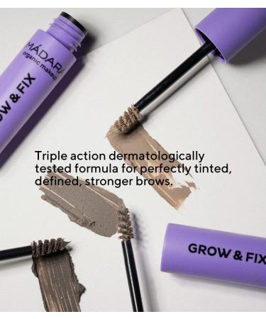 M DARA GROW & FIX Tinted Eyebrow Gel 4 ASH BROWN - Tints Eyebrows With Natural Mineral Pigments Adds Volume & Hold Promotes Eyebrow Growth 4.25ml - Buy Online on GoSupps.com