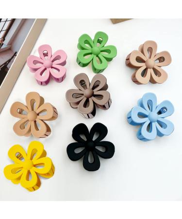 8PCS Flower Claw Clips for Thick Hair - Non Slip Matte Hair Accessories for Women and Girls - Buy Online on GoSupps.com