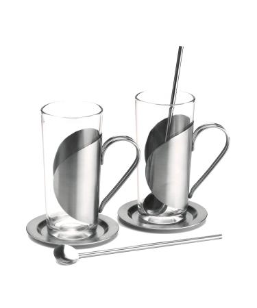 R mer Pr sente Tea Enjoyment Gift Set - 7 Pieces: 2 Tea Glasses 2 Coasters 2 Drinking Straws & 50g Cherry Tea - Perfect for International Gifting - Buy Online on GoSupps.com