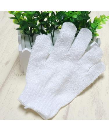 Healifty Peeling Bathroom Gloves - 8pcs White Five-Finger Body Washer & Shower Gloves for Adults & Kids | Practical & Colorful - Buy Online on GoSupps.com