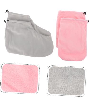 Housoutil 1 Set Gloves Foot Skin Feet Care Prodcut Paraffin Wax Mitt Grooming Glove Wax Insulated Foot Cover Gel Removing Tool Boots Washable Insulation Cover Fabric Pink - Buy Online on GoSupps.com