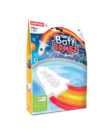 Zimpli Kids Large Rocket Bath Bomb from  Magically Creates Flame Special Effect  Birthday Gifts for Boys & Girls Age 3+  Fizzing Bath Toy for Moisturising Dry Skin  Montessori Toys for All