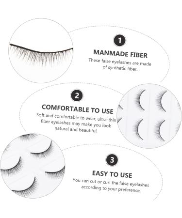 FOMIYES 2 Pairs Short Eyelash Glue False Lashes Dense Eyelashes Fake Cosmetic Eyelashes Layered Fake Lashes Hair Eyelashes Makeup Eyelashes Women Fluffy 3d Artificial Fiber Accessories - Buy Online on GoSupps.com