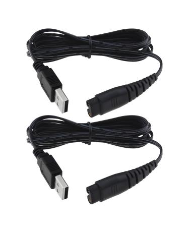 Yinettez 2 pieces of razor replacement charging cable compatible with HAFTKER RFC-588 RFC-598 RFC-692 RFC-696 RSCX-9598 RSCX-7568 Razor charging cable 5W 1.2m