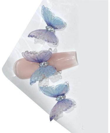 3PCS 3D Small Butterfly Nail Nail Decor DIY Embellishments Nails Art Decoration Suitable For Various Crafts & Silver Nail H1456 - Buy Online on GoSupps.com