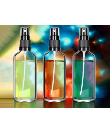 Small 100ml Transparent Glass Spray Bottles Set of 3 for Perfume & Atmosphere | Eco-Friendly & Refillable - Buy Online on GoSupps.com
