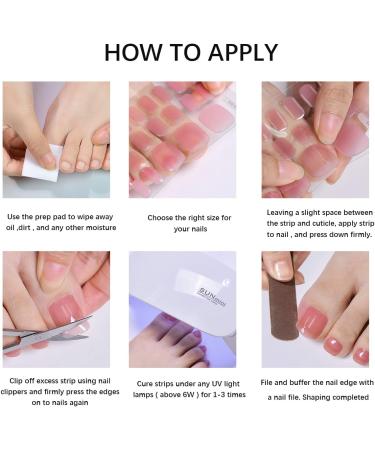 Blue Sky Z074 Semi-Cured Gel Pedi Strips - Long Lasting Glossy Gel Toenail Stickers for Salon-Quality Nails at Home - Buy Online on GoSupps.com