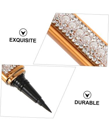Healeved 3pcs Self Adhesive Mascara Black Eyeliner Pencil Liquid Eyeliner Pen Makeup Eyeliner Plastic Golden 1 count (Pack of 1) Goldenx3pcs - Buy Online on GoSupps.com