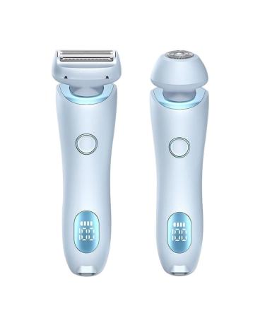 Duskofficial Razor DuskOfficial Electric Razor for Women 2 in 1 Electric Shaver Razors Suitable for All Body Use (Blue)