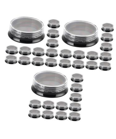 POPETPOP 60 Pcs Eye Shadow Box Diamond Decor Travel Accessories Nail DIY Decoration Case Transparent Beads Blackx3pcs 3.9x3.9cmx3pcs