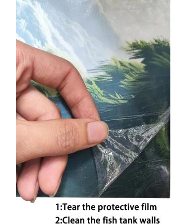 Didooou 3D aquarium background picture aquarium PVC glue aquarium decorative stickers boutique aquarium stickers (cave-3 50 * 100cm) 50*100cm cave-3 - Buy Online on GoSupps.com