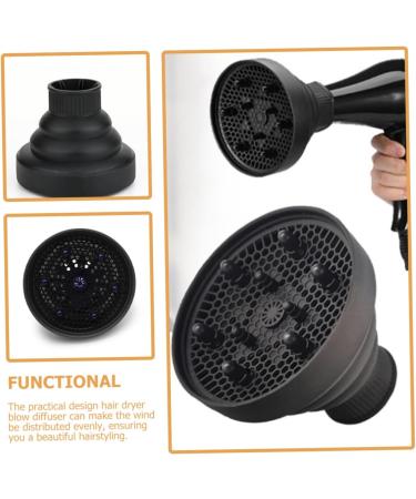 Universal Silicone Hair Dryer Diffuser | Curl Diffuser Attachment for Curly Hair | Hair Care Accessory (13.8x13.8cm Black - Buy Online on GoSupps.com