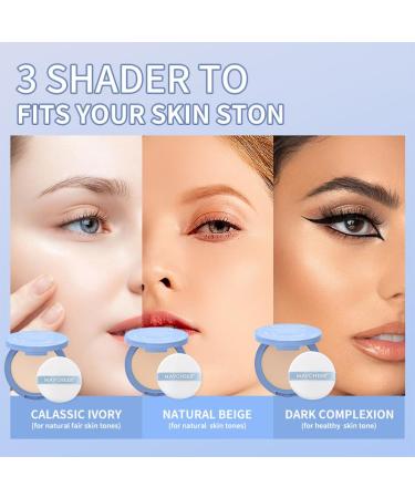 Oil Control Face Pressed Powder - Matte Waterproof Translucent Setting Powder for Women Cruelty-Free 0.35 Oz (03# Dark - Buy Online on GoSupps.com