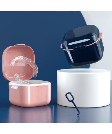 Premium Dental Prosthesis Box | Portable False Teeth & Retainer Container for Travel | Orthodontic Tooth Cleaning Case (Black) - Buy Online on GoSupps.com