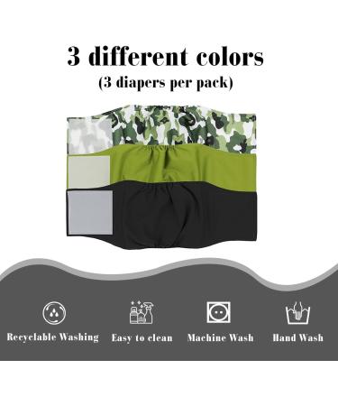 Hisprout Male Dog Diapers - Reusable Washable Absorbent Cloth | Durable Camouflage Puppy Diaper Pants (DDMM01) | International Shipping Available - Buy Online on GoSupps.com
