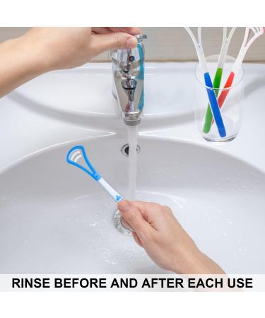 GNCLOUD Tongue Scraper Set - 4 Pcs | Tongue Cleaner Brushes for Adults | Oral Care for Fresh Breath & Mouth Health - Buy Online on GoSupps.com