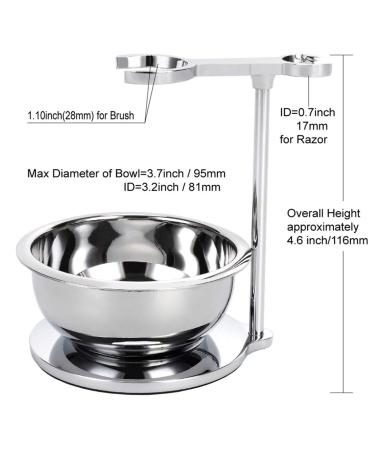 PerPro Deluxe Stainless Shave Razor Stand + Shaving Soap Bowl Set - Compatible with Gillette Fusion and Mach 3 Razors - Buy Online on GoSupps.com
