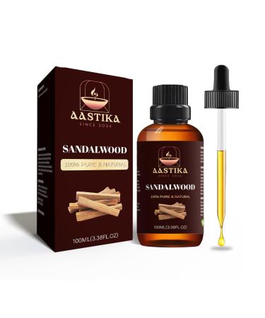 Aastika Sandalwood Essential Oil 100% Pure & Natural 100ml Bottle