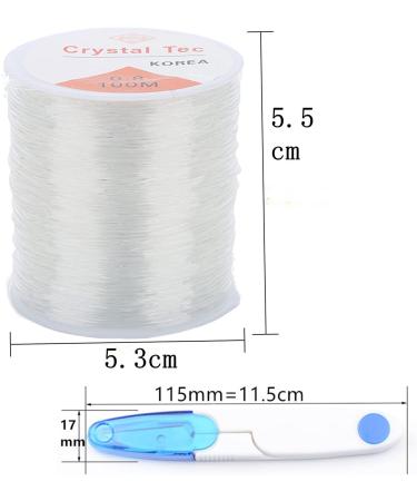 Nylon Elastic String for Jewelry Making - 0.8mm Clear Cord 100M Crystal - DIY Bracelet and Necklace Stretchy Thread - Buy Online on GoSupps.com