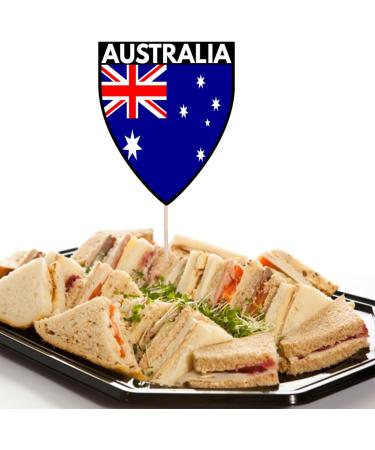 Australia Flag Rugby Ball Food & Cupcake Picks Toppers Party Decorations (14 Pack) - Buy Online on GoSupps.com