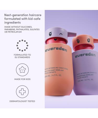 Evereden Kids Routine Bundle - Happy Hair Duo Detangling Shampoo and Conditioner + Multi-Vitamin Face Wash and Face Cream for Kids 3+ - Buy Online on GoSupps.com
