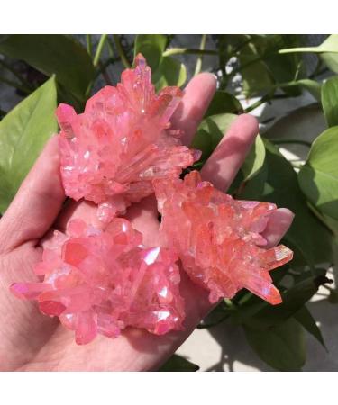 Crystal Rough Specimen Healed 70g Natural Crystal Quartz Cluster Colourful Specimen Electroplating Coated Reiki Stone Home Decoration Craft As a Gift - Buy Online on GoSupps.com