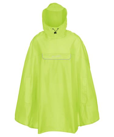 VAUDE Rain Poncho Valdipino Poncho - Women and Men waterproof - Outdoor poncho rain protection with integrated pocket M lemon